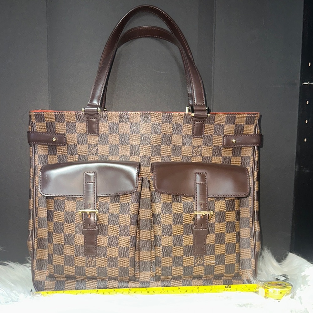 Brown Checkered Men's Bag